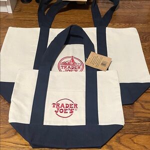Trader Joe's Canvas Tote Bags Set